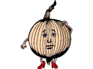 Sticker Custom Preview Image #061071 Food Drink Cartoons Onion Sad