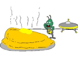 Sticker Custom Preview Image #061080 Food Drink Cartoons Pancakes Aliens