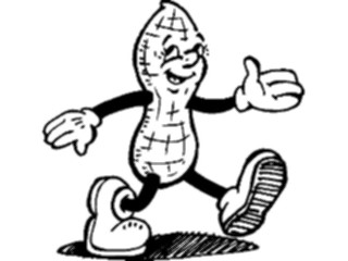 Sticker Custom Preview Image #061084 Food Drink Cartoons Peanut Walking