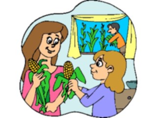 Sticker Custom Preview Image #061093 Food Drink Cartoons Peeling Corn