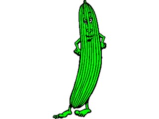 Sticker Custom Preview Image #061095 Food Drink Cartoons Pickle Guy