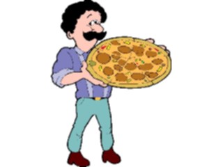 Sticker Custom Preview Image #061106 Food Drink Cartoons Pizza Chef4