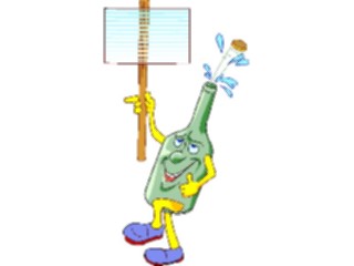 Sticker Custom Preview Image #061144 Food Drink Cartoons Sign Bottle Man