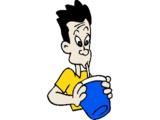 Sticker Custom Preview Image #061179 Food Drink Cartoons Suckingon Straw