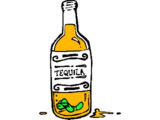 Sticker Custom Preview Image #061192 Food Drink Cartoons Tequilawith Worm