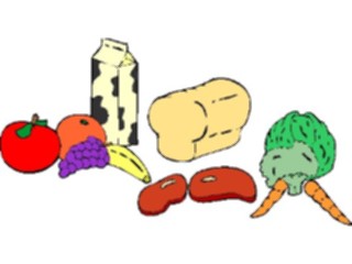 Sticker Custom Preview Image #061193 Food Drink Cartoons The4 Food Groups