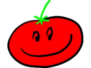 Sticker Custom Preview Image #061196 Food Drink Cartoons Tomato Happy1