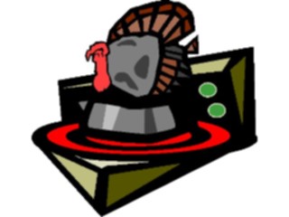 Sticker Custom Preview Image #061206 Food Drink Cartoons Turkeyin Pot