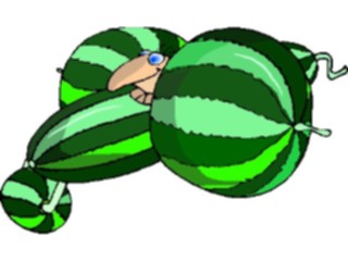 Sticker Custom Preview Image #061212 Food Drink Cartoons Watermelon Car