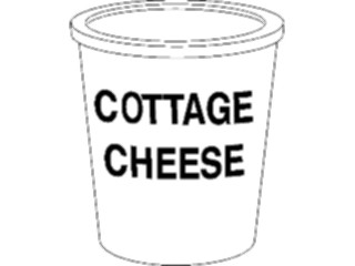 Sticker Custom Preview Image #061300 Food Drink Dairy Cheese Cottage