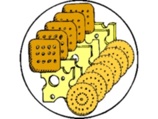 Sticker Custom Preview Image #061305 Food Drink Dairy Cheese Crackers5