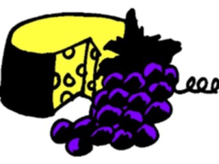 Sticker Custom Preview Image #061312 Food Drink Dairy Cheese Grapes