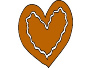 Sticker Custom Preview Image #061595 Food Drink Desserts Ginger Bread Heart