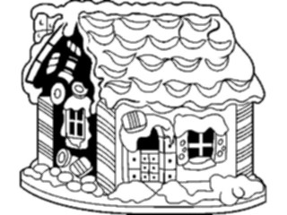 Sticker Custom Preview Image #061596 Food Drink Desserts Ginger Bread House