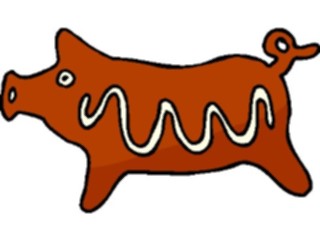 Sticker Custom Preview Image #061598 Food Drink Desserts Ginger Bread Pig2