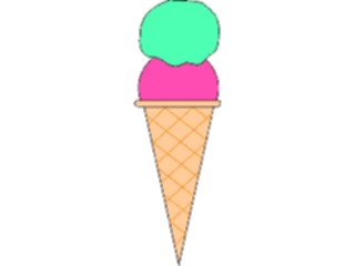 Sticker Custom Preview Image #061613 Food Drink Desserts Ice Cream Cone02