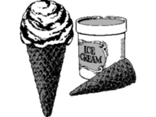 Sticker Custom Preview Image #061672 Food Drink Desserts Ice Cream Cones