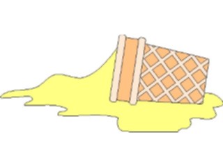Sticker Custom Preview Image #061676 Food Drink Desserts Ice Cream Melted