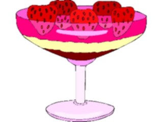 Sticker Custom Preview Image #061803 Food Drink Desserts Strawberry Parfait