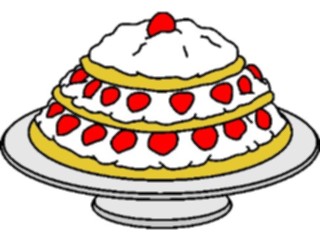 Sticker Custom Preview Image #061805 Food Drink Desserts Strawberry Shortcake1
