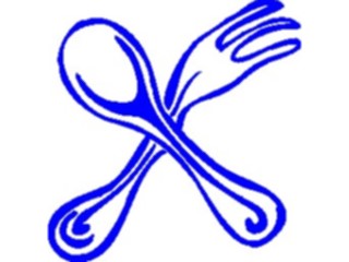 Sticker Custom Preview Image #061920 Food Drink Dinner Service Fork Spoon2