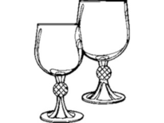 Sticker Custom Preview Image #061994 Food Drink Dinner Service Glasses2