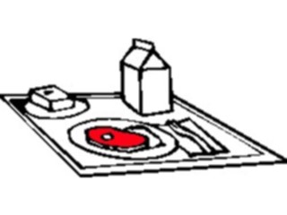 Sticker Custom Preview Image #062038 Food Drink Dinner Service Meal Tray
