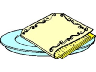Sticker Custom Preview Image #062070 Food Drink Dinner Service Napkinon Plate