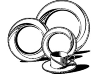 Sticker Custom Preview Image #062085 Food Drink Dinner Service Place Setting08