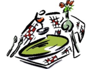 Sticker Custom Preview Image #062104 Food Drink Dinner Service Place Setting27