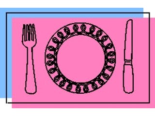 Sticker Custom Preview Image #062106 Food Drink Dinner Service Place Setting29