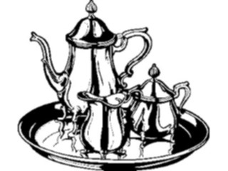 Sticker Custom Preview Image #062208 Food Drink Dinner Service Tea Service2