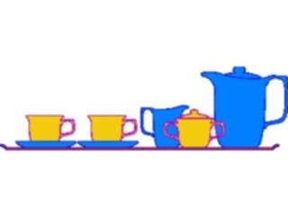 Sticker Custom Preview Image #062209 Food Drink Dinner Service Tea Service3