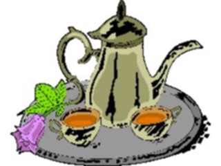 Sticker Custom Preview Image #062210 Food Drink Dinner Service Tea Service4