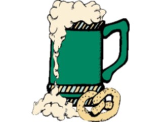 Sticker Custom Preview Image #062327 Food Drink Drinks Alcoholic Beer Mug Pretzel