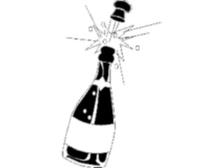 Sticker Custom Preview Image #062365 Food Drink Drinks Alcoholic Champagne Exploding4