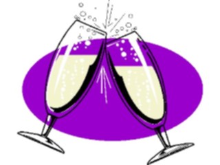 Sticker Custom Preview Image #062390 Food Drink Drinks Alcoholic Champagne Glasses2