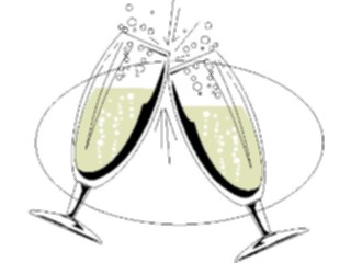 Sticker Custom Preview Image #062391 Food Drink Drinks Alcoholic Champagne Glasses3