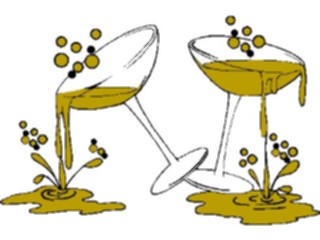 Sticker Custom Preview Image #062392 Food Drink Drinks Alcoholic Champagne Glasses4