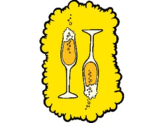 Sticker Custom Preview Image #062394 Food Drink Drinks Alcoholic Champagne Glasses6
