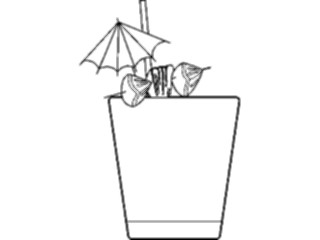 Sticker Custom Preview Image #062499 Food Drink Drinks Alcoholic Tropical Drink Frame