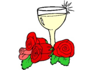 Sticker Custom Preview Image #062606 Food Drink Drinks Alcoholic Wine Roses2