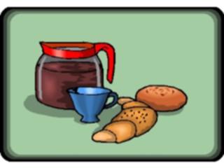 Sticker Custom Preview Image #062693 Food Drink Drinks Non Alcoholic Coffee Croissant