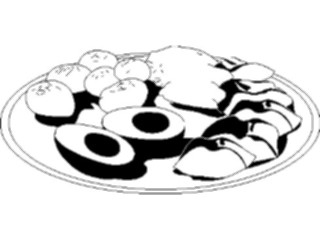 Sticker Custom Preview Image #062966 Food Drink Eggs Platter Eggs Fish