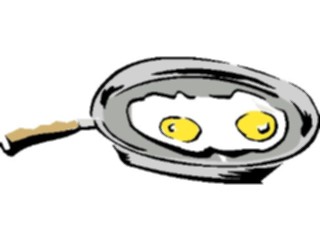 Sticker Custom Preview Image #063001 Food Drink Eggs Sunny Side Upin Pan