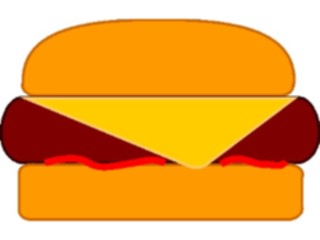 Sticker Custom Preview Image #063184 Food Drink Fast Food Hamburger02