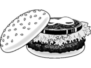 Sticker Custom Preview Image #063187 Food Drink Fast Food Hamburger05