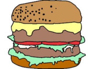 Sticker Custom Preview Image #063188 Food Drink Fast Food Hamburger06