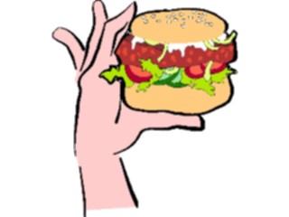 Sticker Custom Preview Image #063189 Food Drink Fast Food Hamburger07