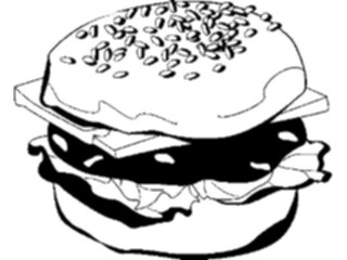 Sticker Custom Preview Image #063192 Food Drink Fast Food Hamburger10